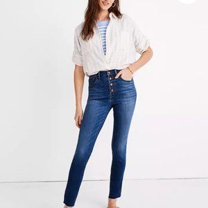 Madewell 10-inch Skinny Crop Tencel Button Jeans